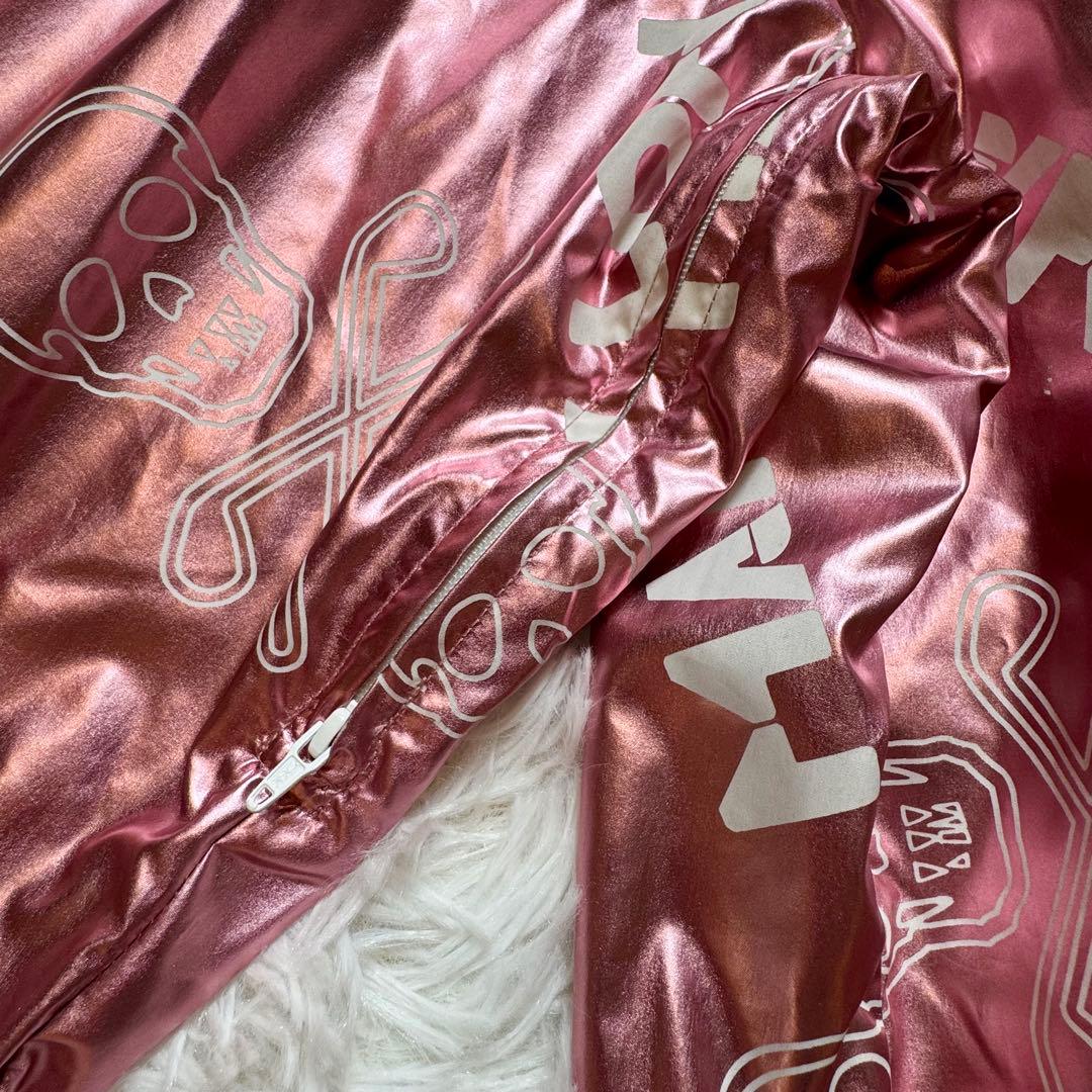 みぽぷ様マークアンドロナ フード付きジャンパー 光沢ピンク 男女兼用 ロゴ スカ