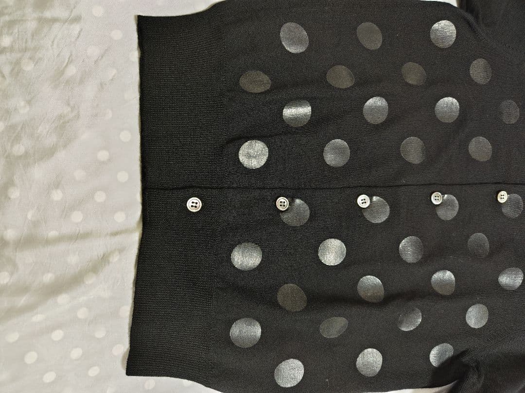 超美品！コムデギャルソン黒のドット柄ニットカーディガン 2025年 購入！