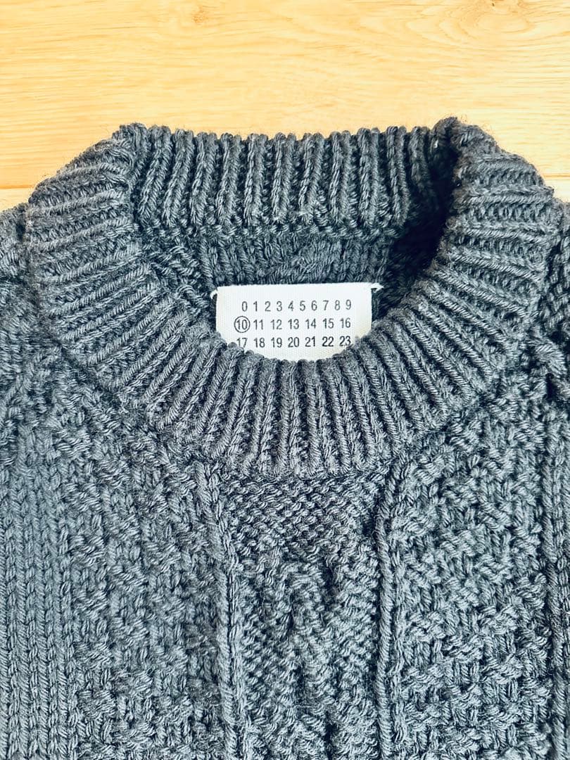 【美品】Maison Margiela デストロイドニット　セーター ネイビー