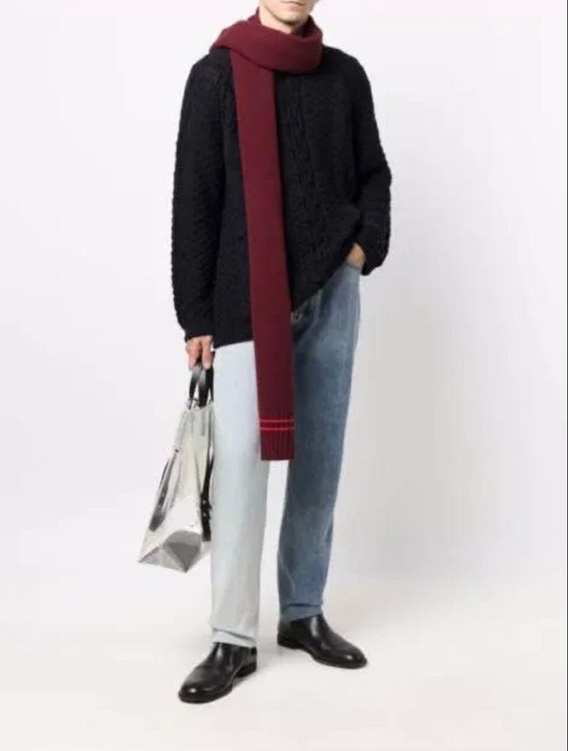 【美品】Maison Margiela デストロイドニット　セーター ネイビー