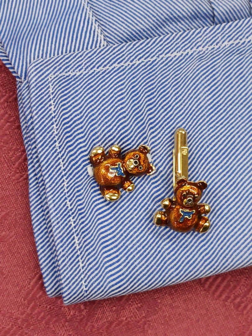 ビンテージブルックスブラザーズ　 ベアーカフリンクス　used