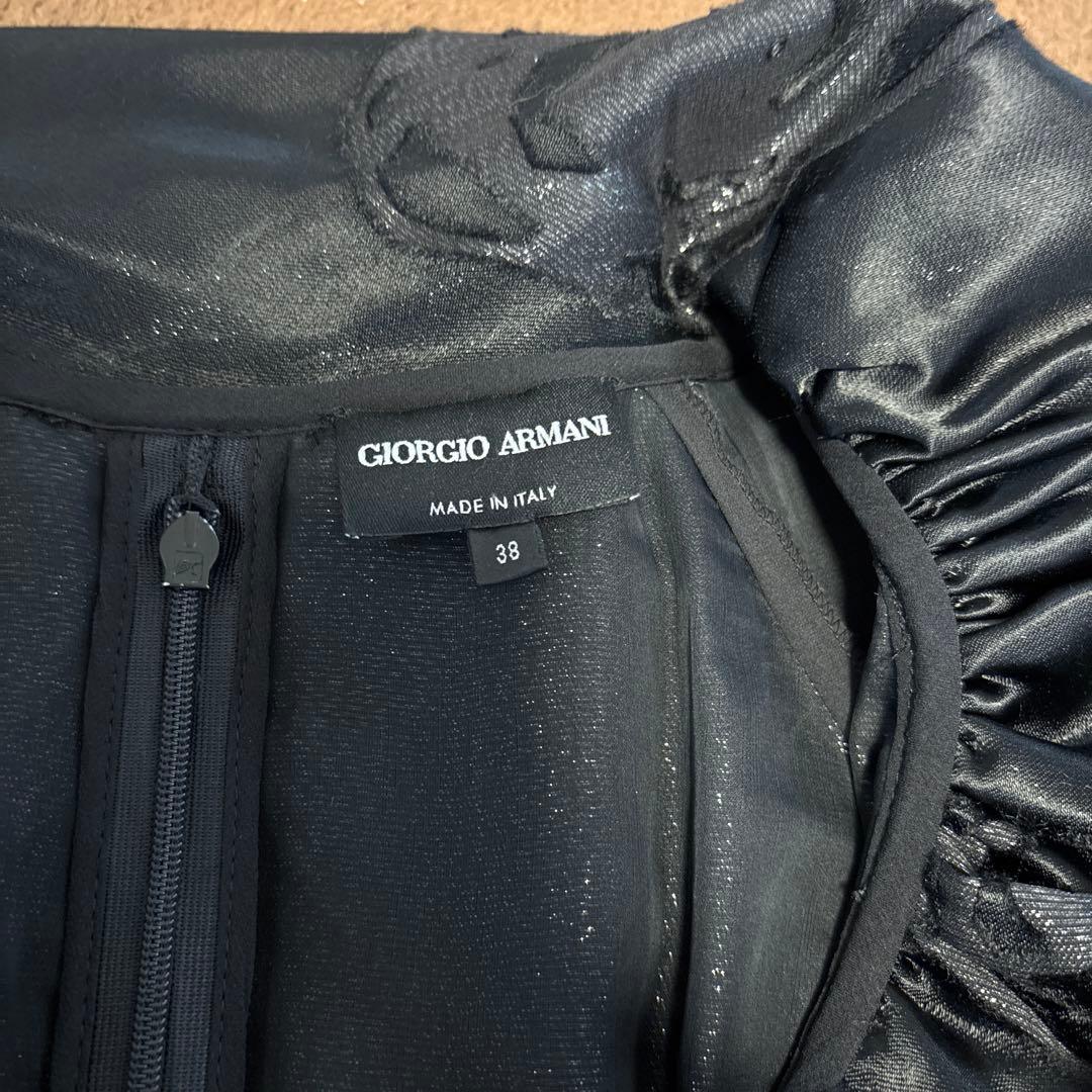 GIORGIO ARMANI ブラックパーティドレス38号