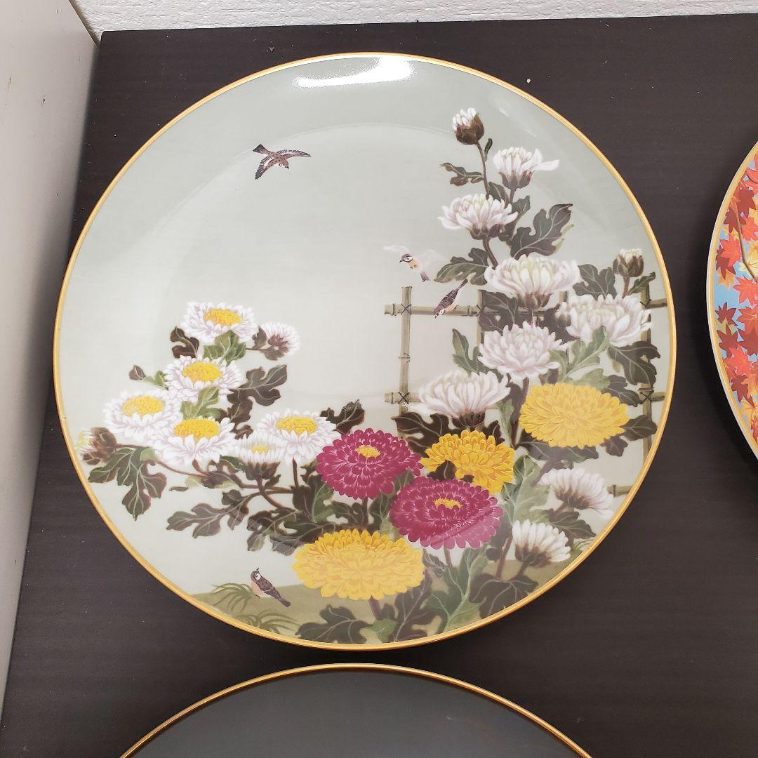 値下げ　フランクリンポーセリン　花鳥　12ヶ月絵皿