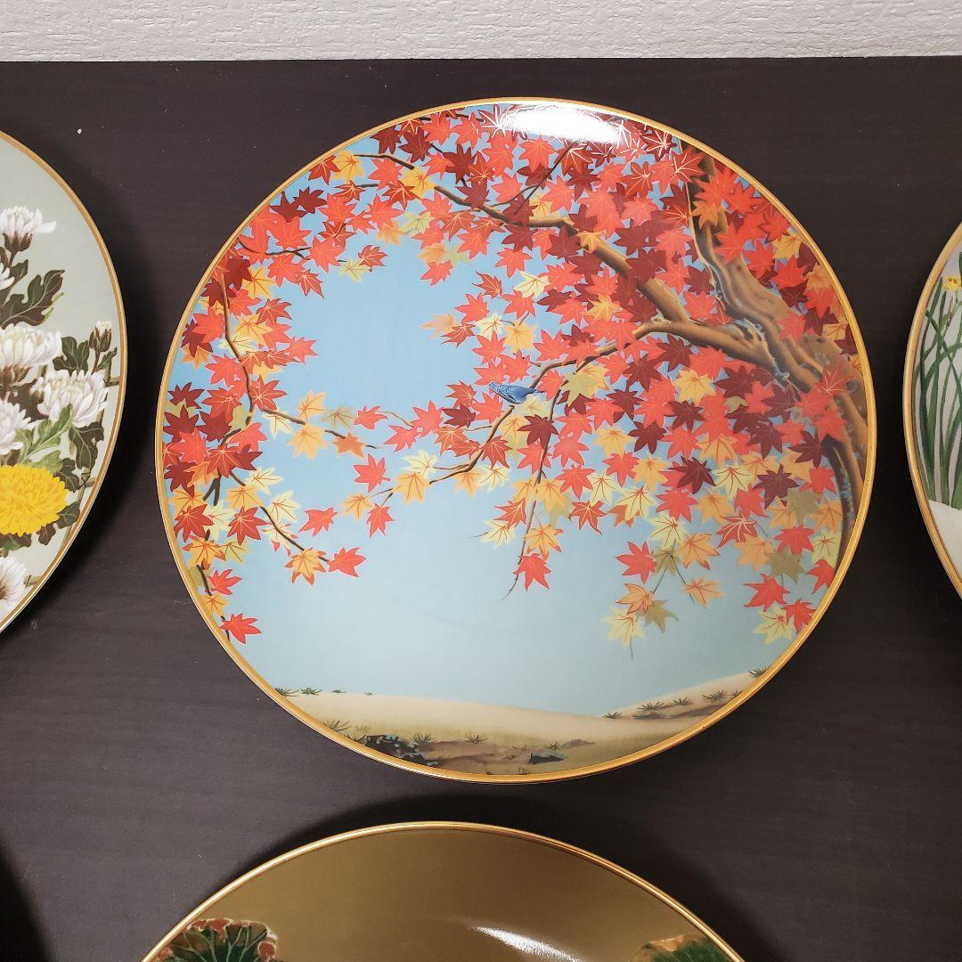 値下げ　フランクリンポーセリン　花鳥　12ヶ月絵皿