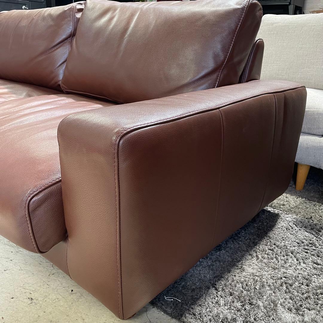 MUJI 無印良品⭐️革張り フェザー　2.5シーターソファー