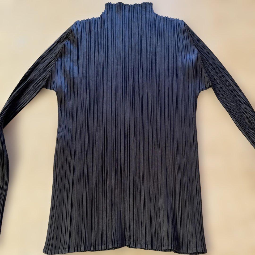 PLEATS PLEASE 濃いグレー　ハイネック長袖トップス