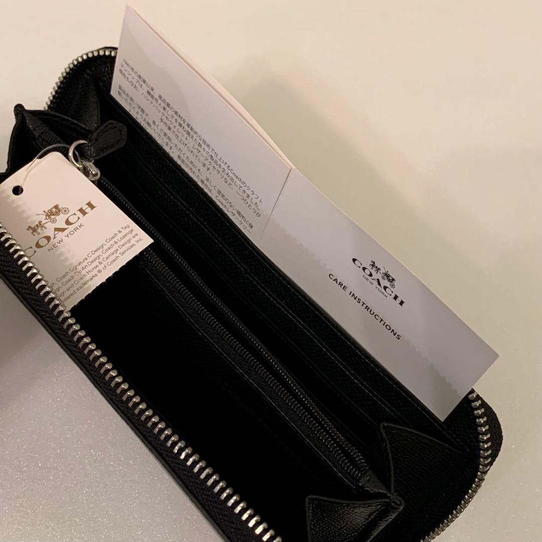 ⭐️必見⭐️未使用⭐️COACH⭐️コーチ⭐️長財布⭐️ブラックシルバー⭐️メタリック⭐️レザー