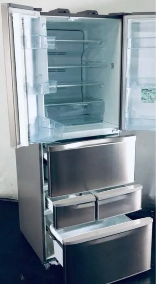 【最終】TOSHIBA 6ドア冷蔵庫　501L•フレンチドアレディッシュゴールド