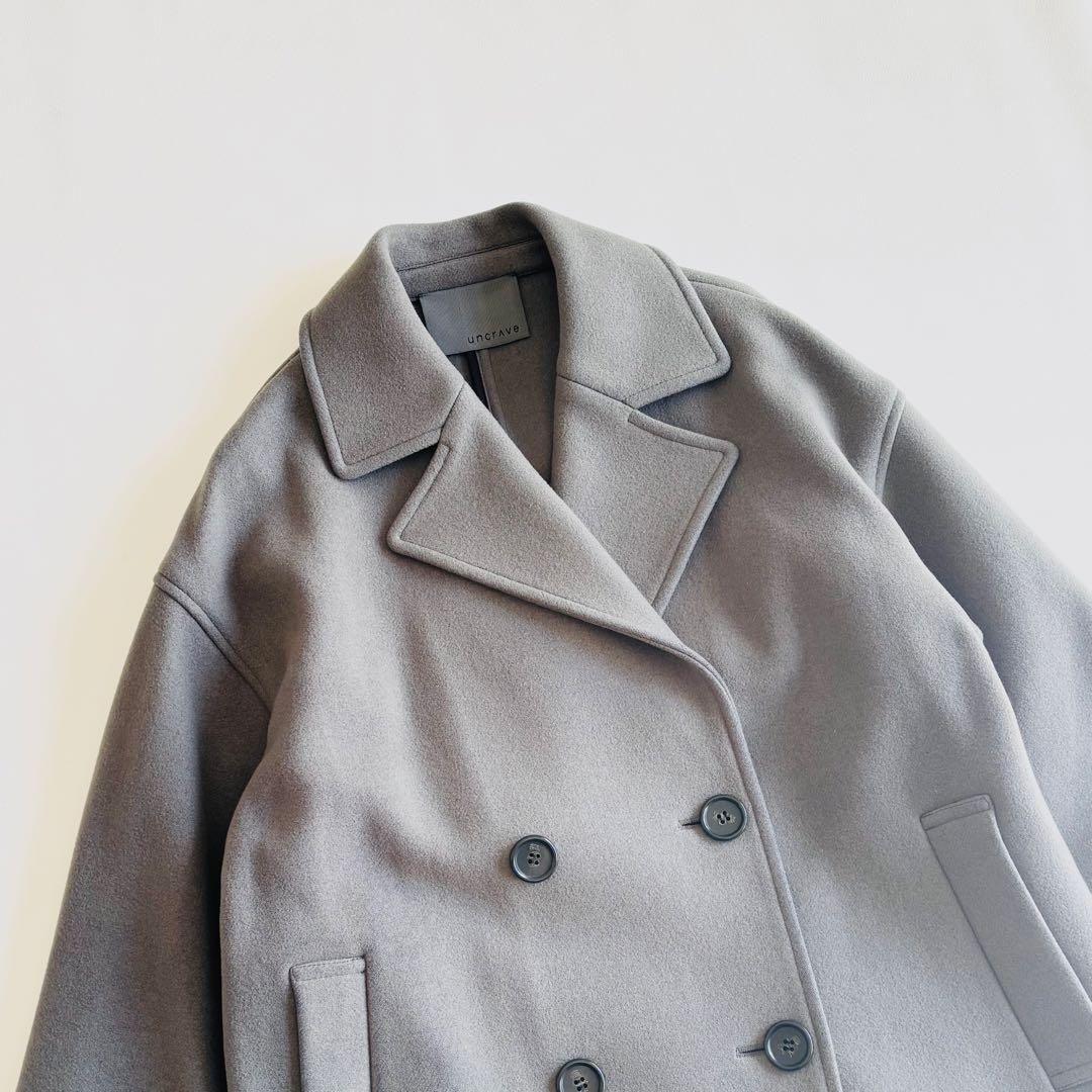 美品 アンクレイヴ uncrave プルーフ メルトン Pコート