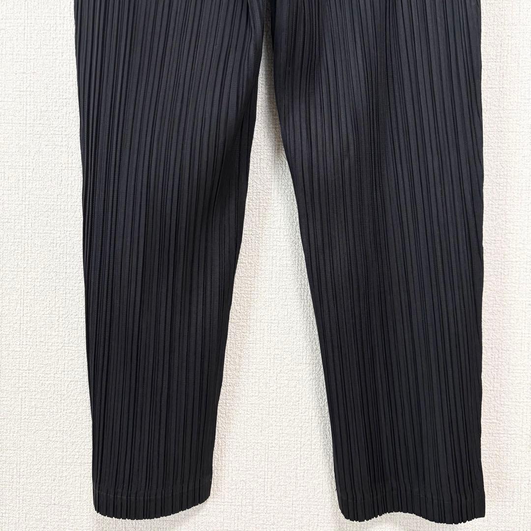 美品　プリーツプリーズ　近年　テーパードパンツ　ポケット　ブラック　サイズ2