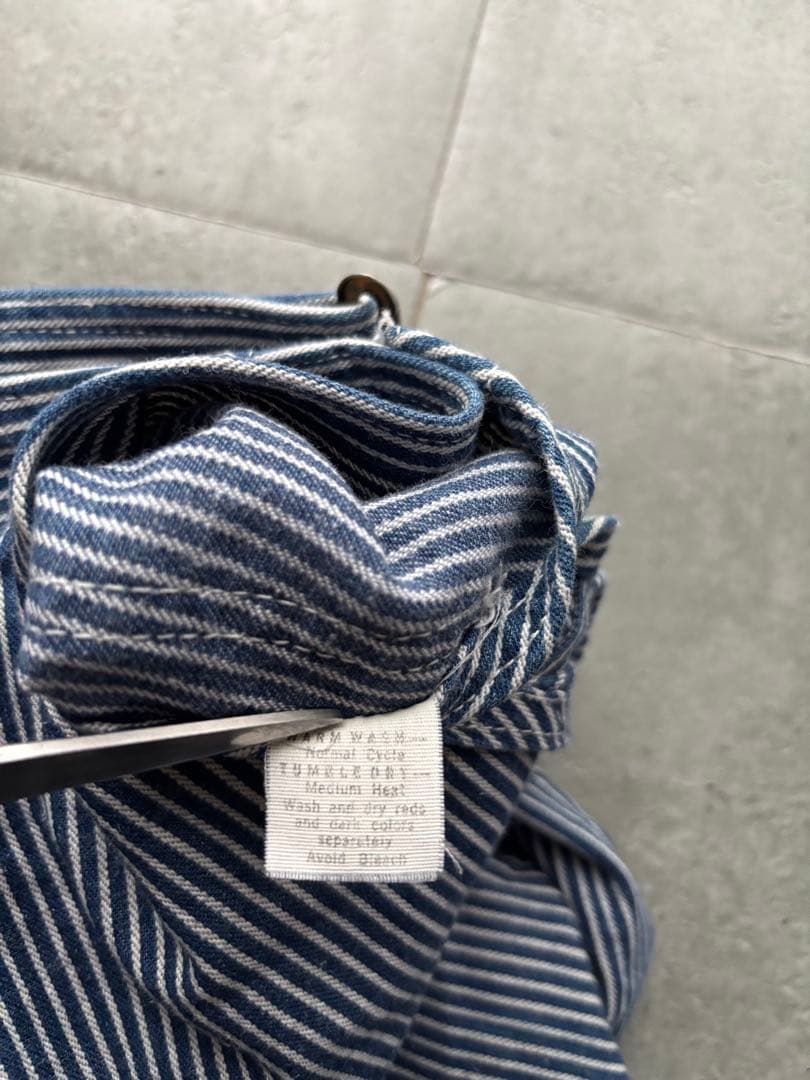 70s USA製　Lee リー　ヒッコリー デニムオーバーオール　ヴィンテージ