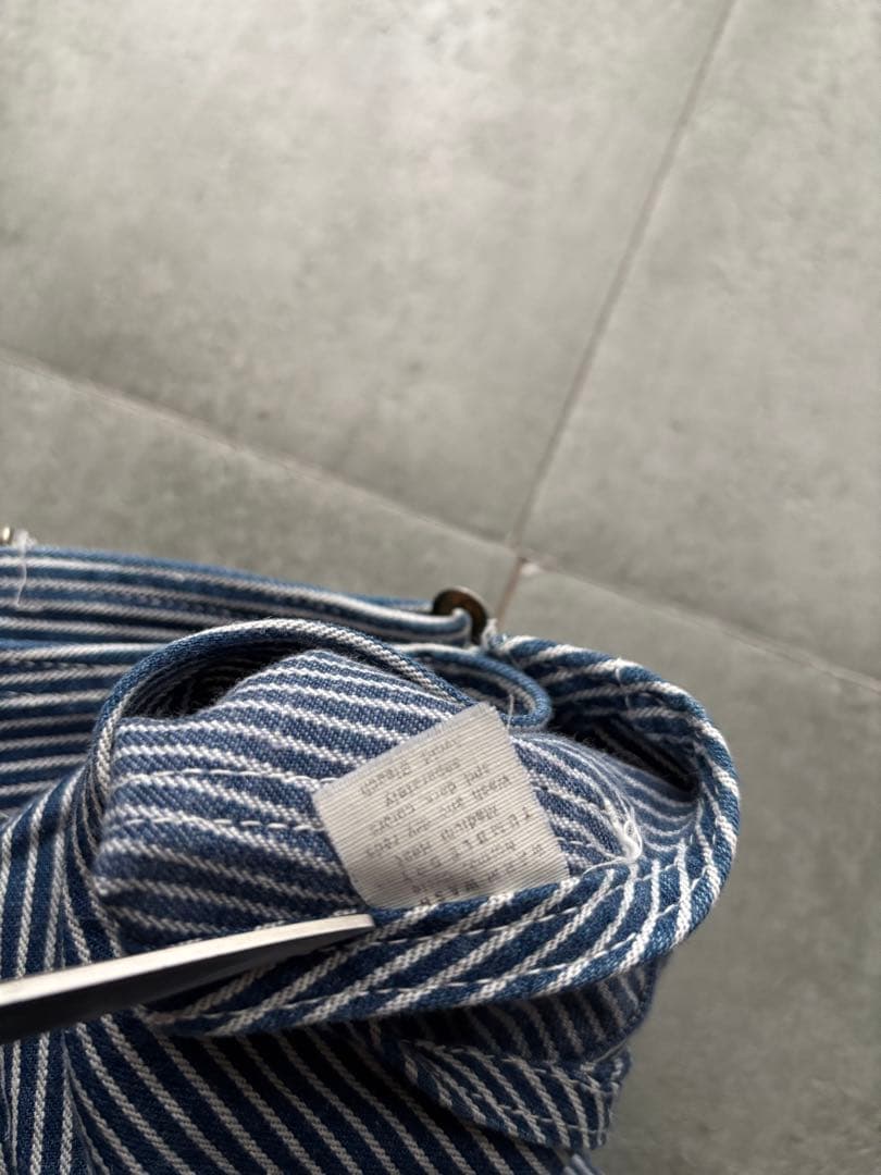 70s USA製　Lee リー　ヒッコリー デニムオーバーオール　ヴィンテージ