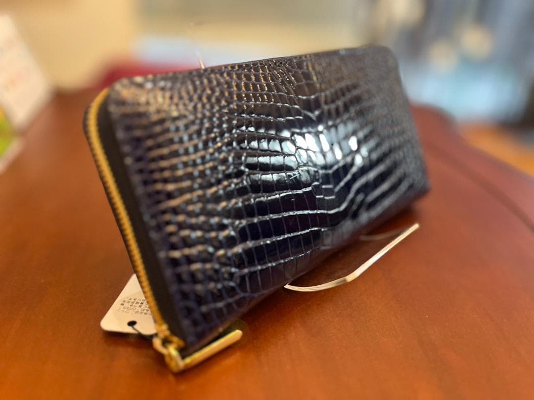 クロコダイル本革★長財布★ユニセックス★NAVY