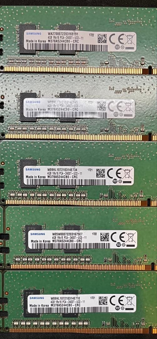 m*o様 【計40GB】Samsung DDR4-2400 4GB 10枚セット