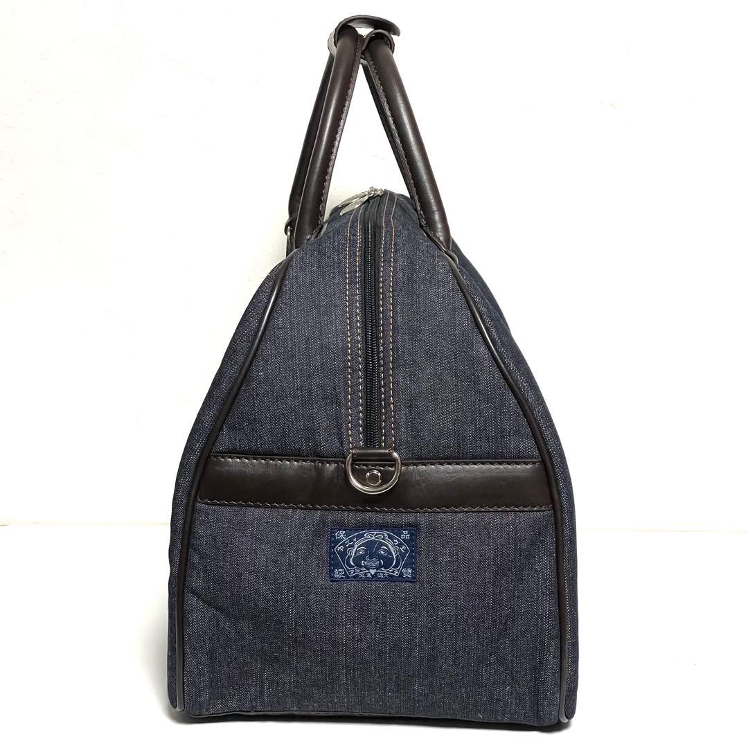 ✨美品 希少✨EVISU エヴィス ボストンバッグ デニム×レザー 斜め掛け
