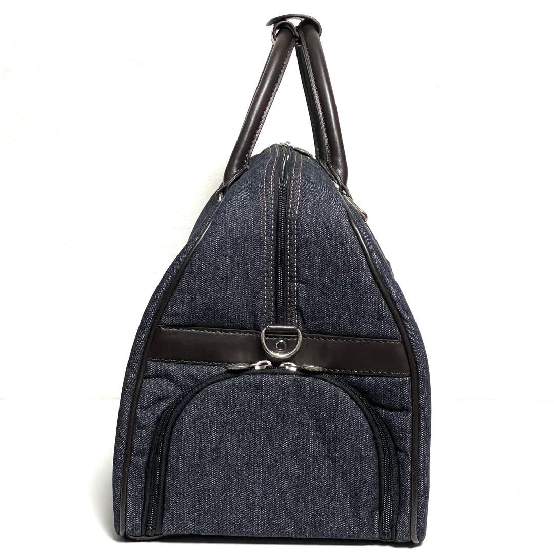 ✨美品 希少✨EVISU エヴィス ボストンバッグ デニム×レザー 斜め掛け