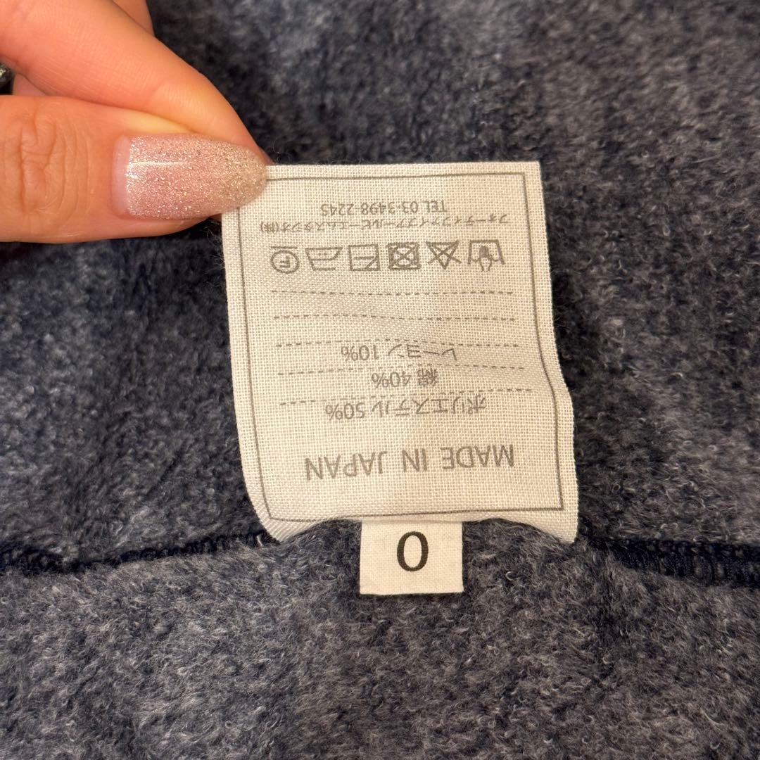 【未使用タグ付き】 45R 花柄 刺繍 裏起毛 チュニック(サイズ0)