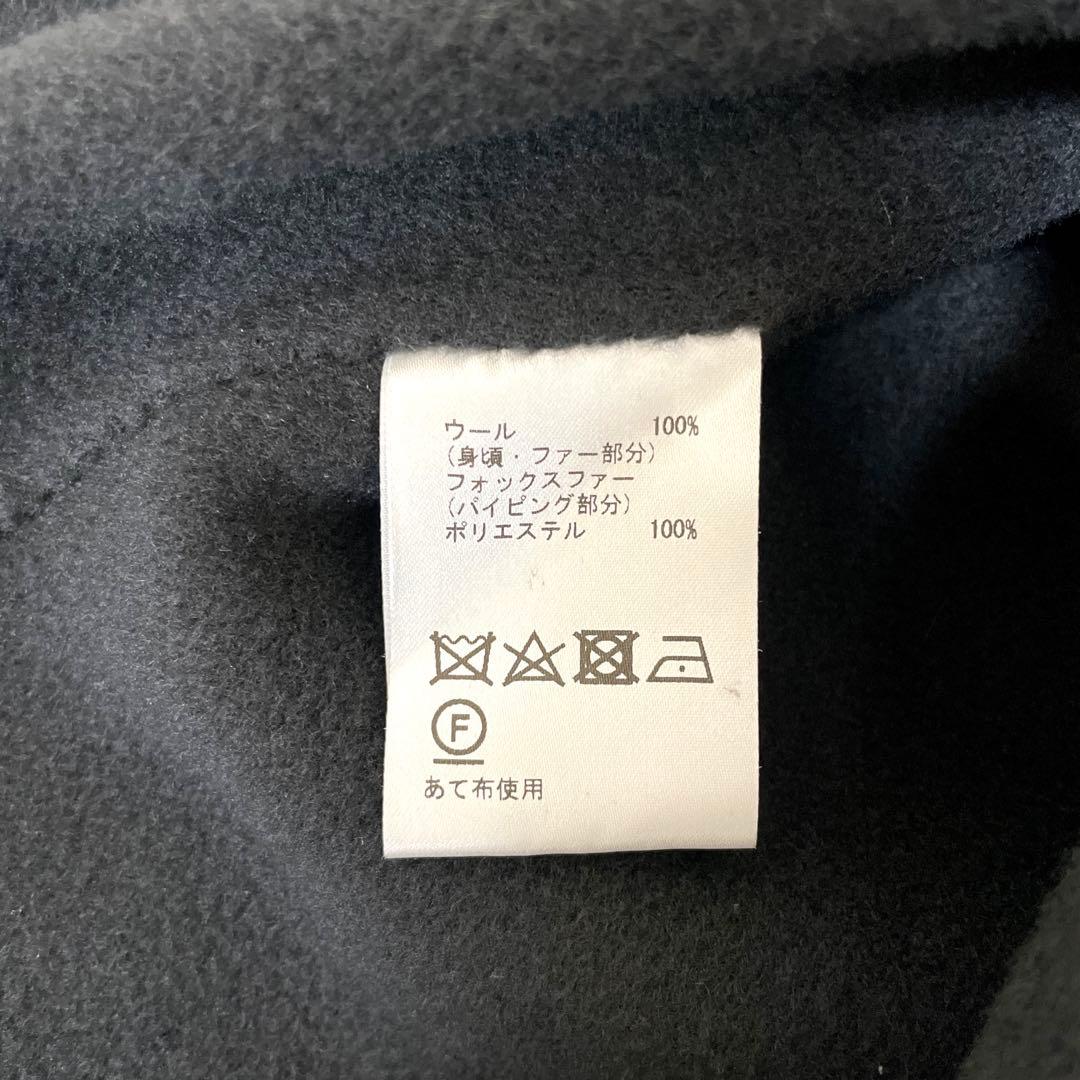 C*ん様 グレースコンチネンタル　リバー FOXポンチョ フード付 ウールコート