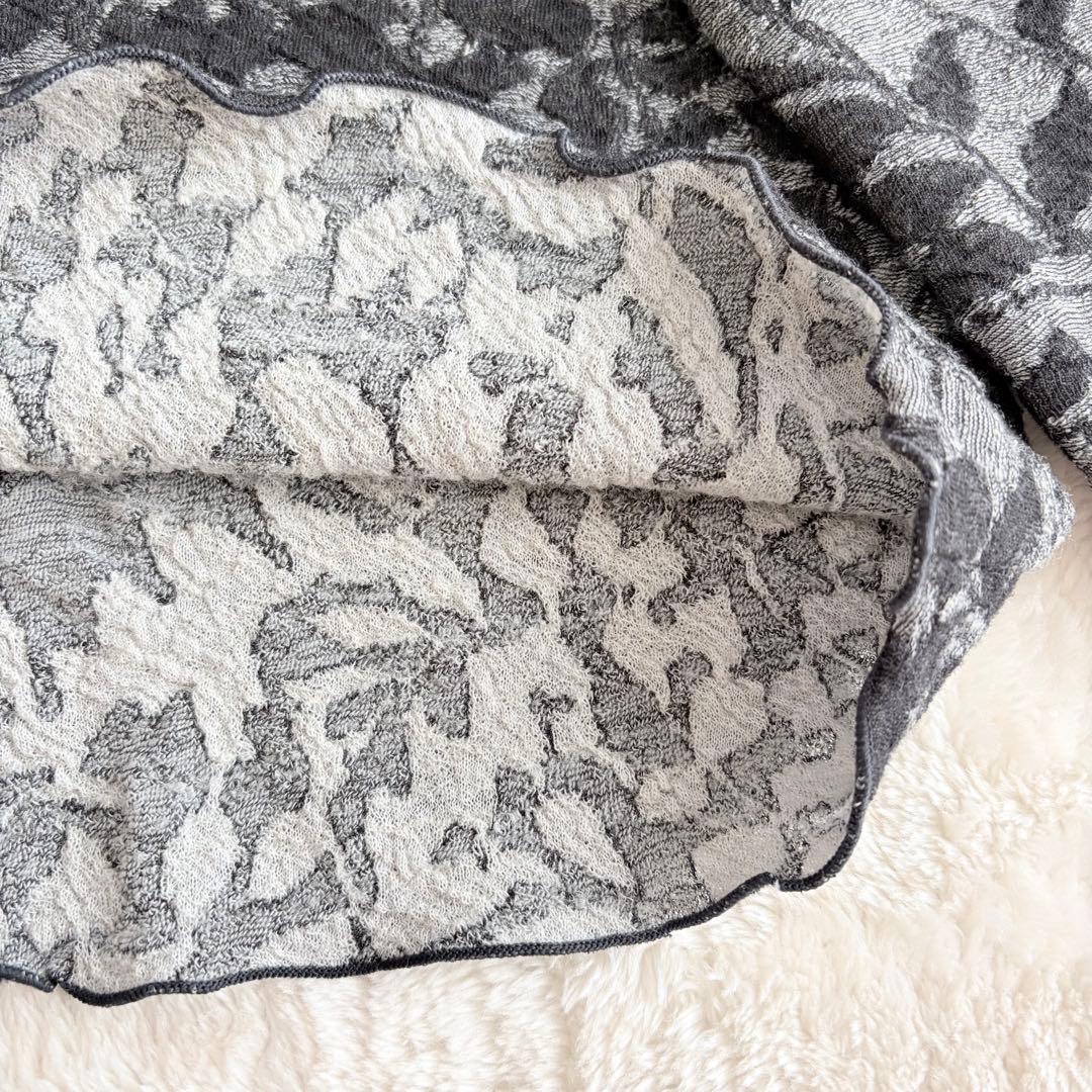 近年✨未使用級 ヨーガンレール 植物総柄ニットチュニック Aライン ボトルネック