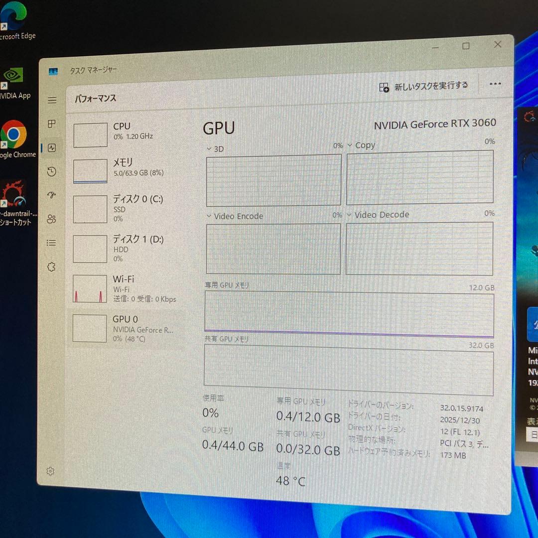 RTX 3060 12GB 箱付 ZOTAC 動画生成AI Wan2.動作確認済