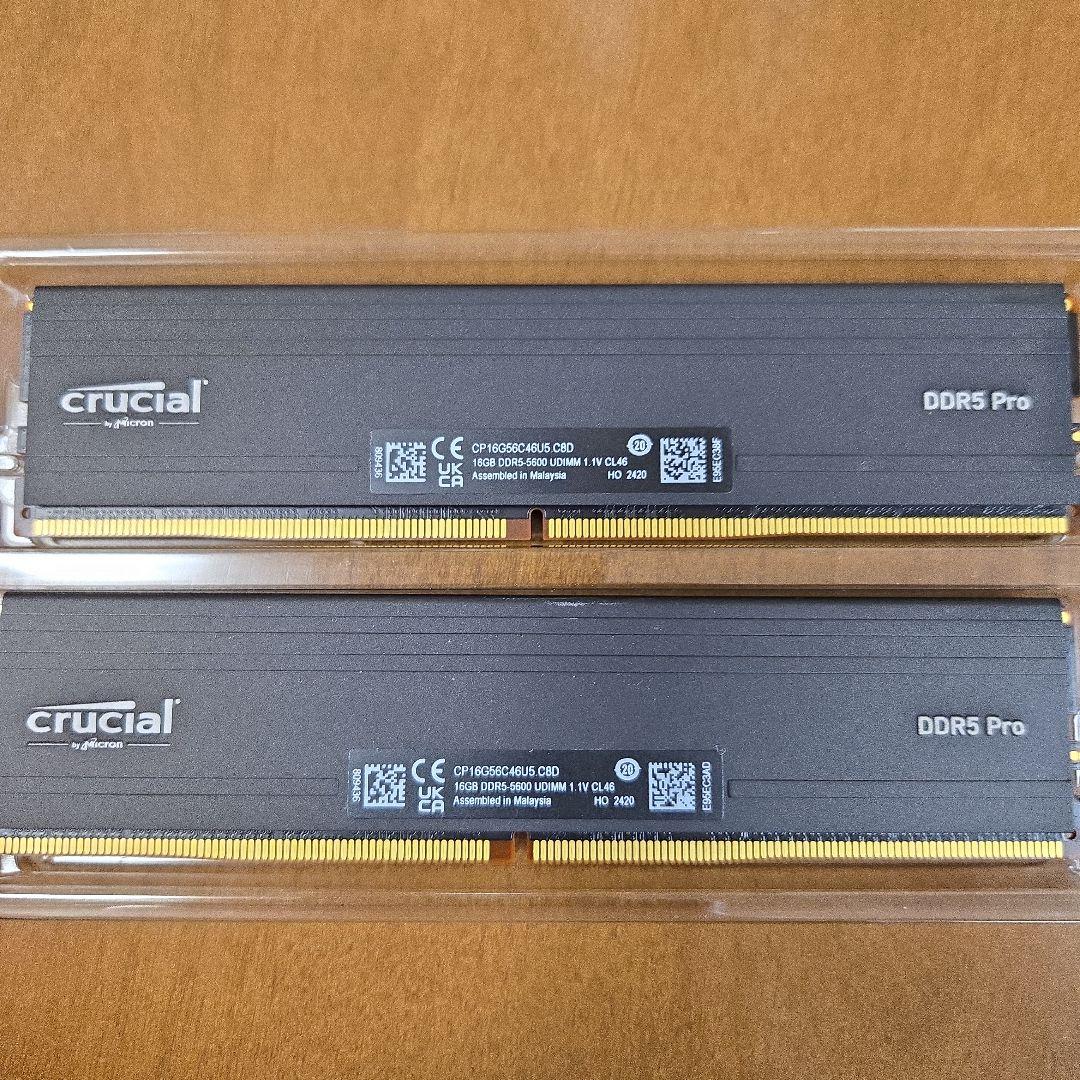 Crucial DDR5 5600 16GB×2　CP16G56C46U5