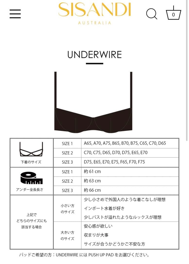 SISANDI UNDERWIRE2/H-CRASSIC3 セット