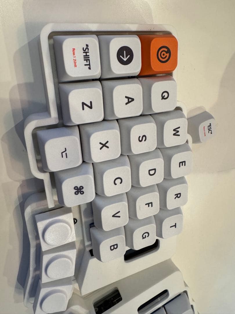 【新品】keyball44 白　トップケースマウント　フルセット