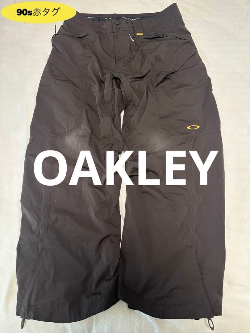 赤タグ OAKLEY ナイロンパンツ スキーパンツ XL