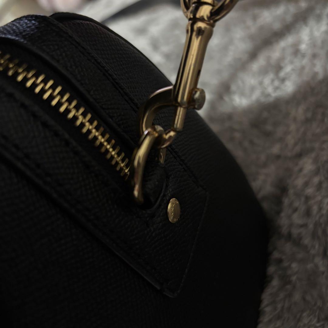 COACH ブラック レザー ハンドバッグ