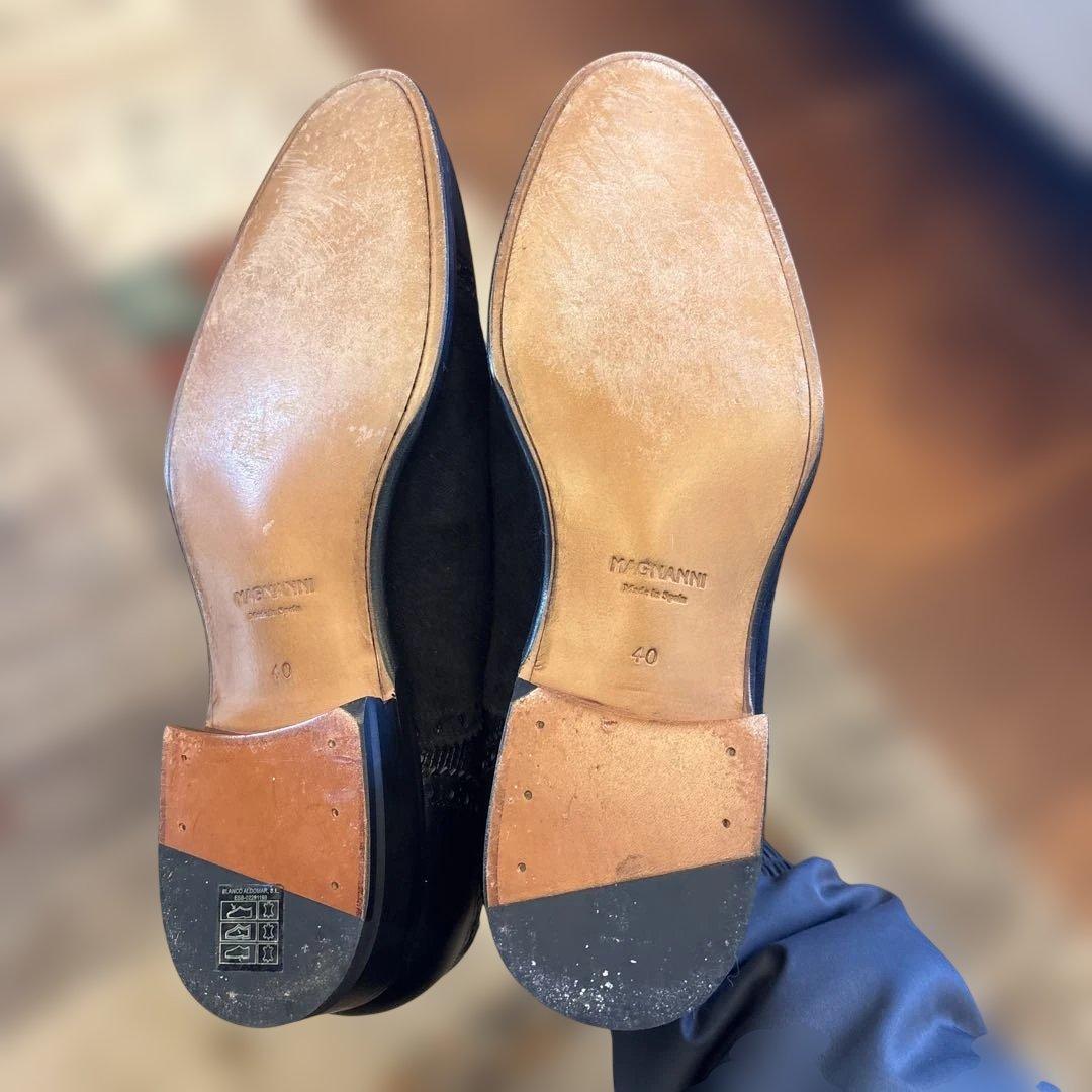 J*e様 MAGANANI ダブルモンクストラップ ビジネスシューズ ブラック