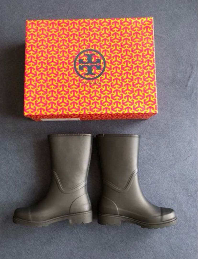 Tory Burch ブラック ラバー長靴❤️梅雨に向けての電車通勤用
