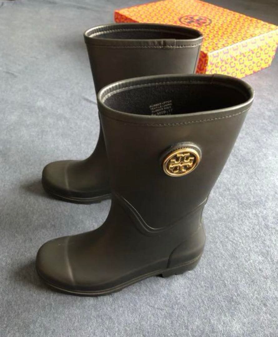 Tory Burch ブラック ラバー長靴❤️梅雨に向けての電車通勤用