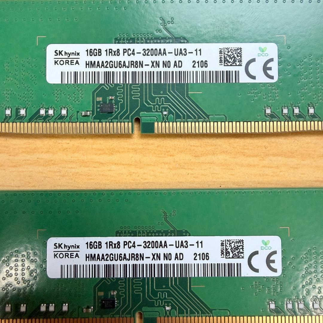 SKhynix DDR4-3200AA 16GB メモリ2枚セット