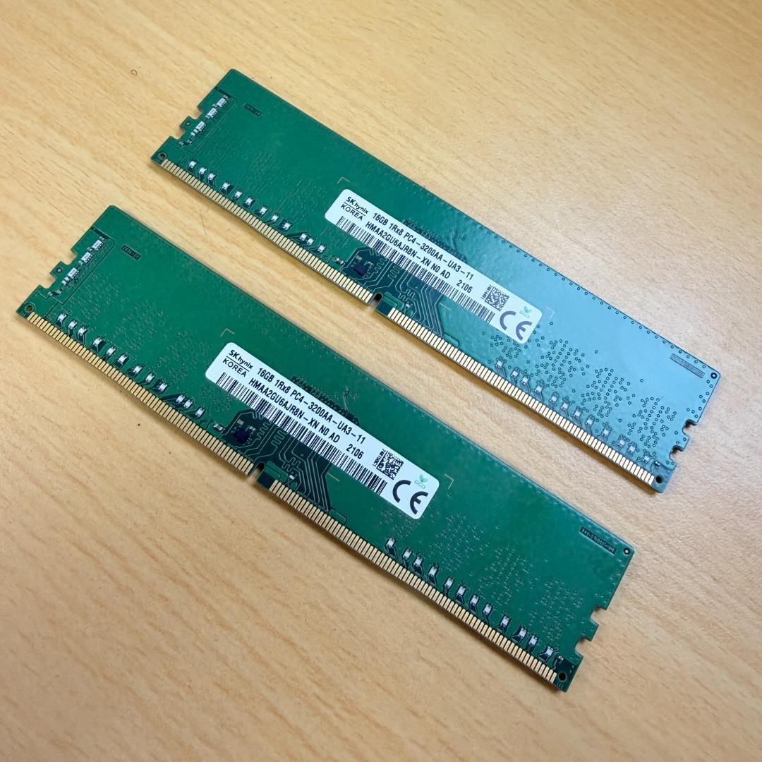 SKhynix DDR4-3200AA 16GB メモリ2枚セット