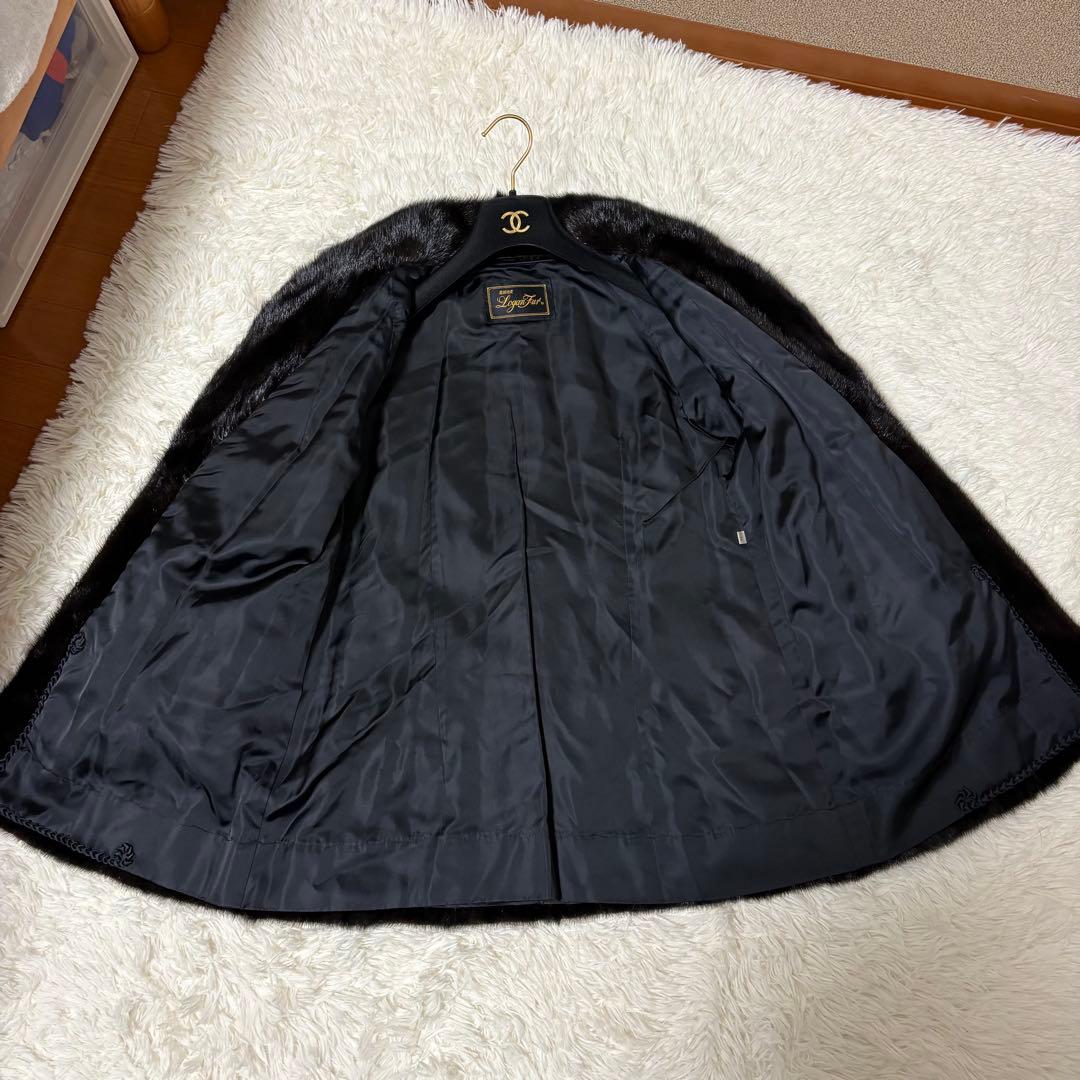 高級毛皮  FUR ブラックミンク 11号 ファーコート リアルファー