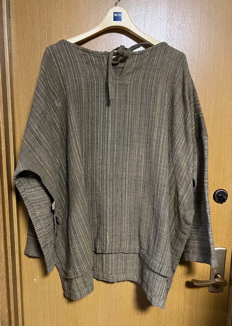 うさとの服　ストライプ長袖トップス