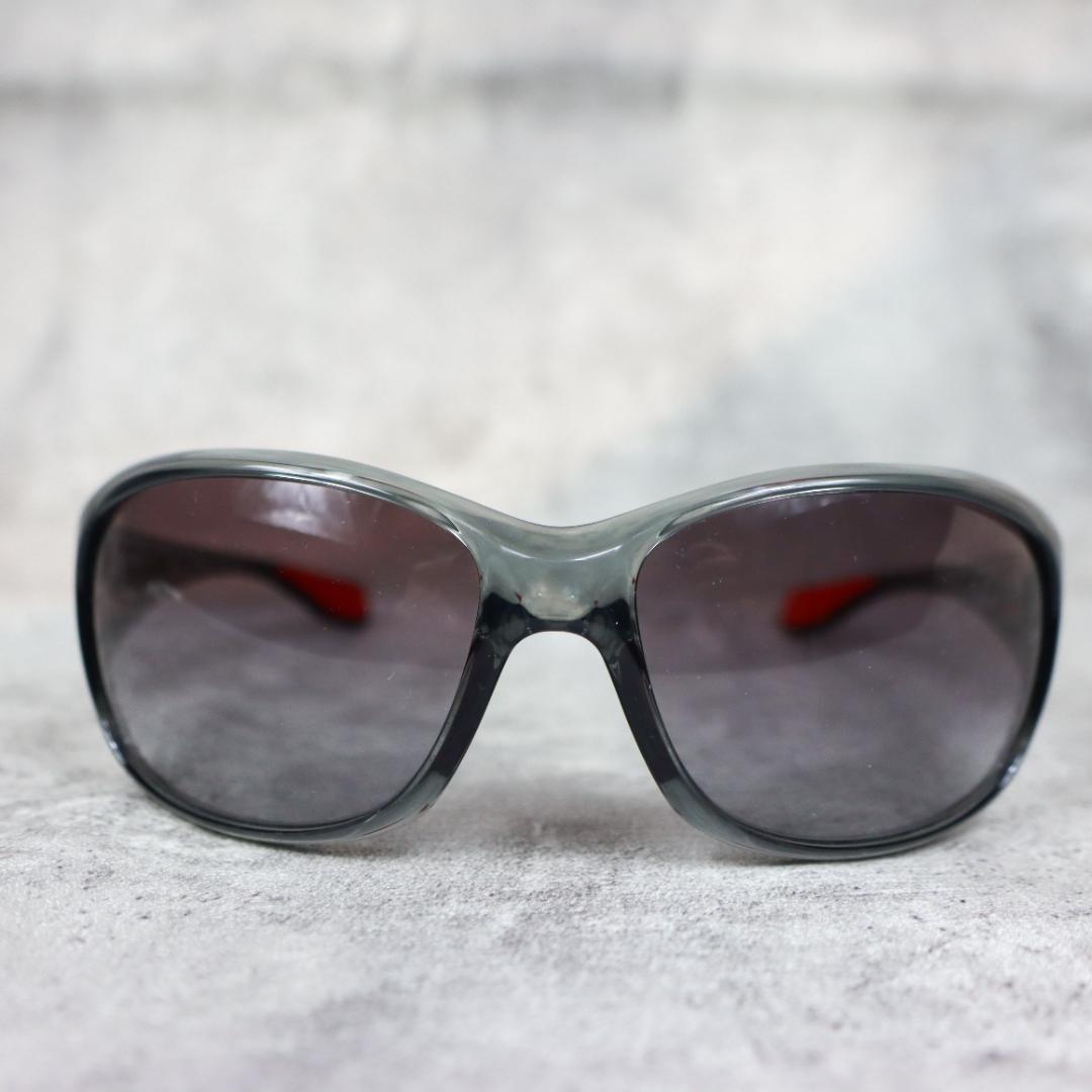 PRADA SPORT プラダスポーツ サングラス グレー×レッド ケース付き