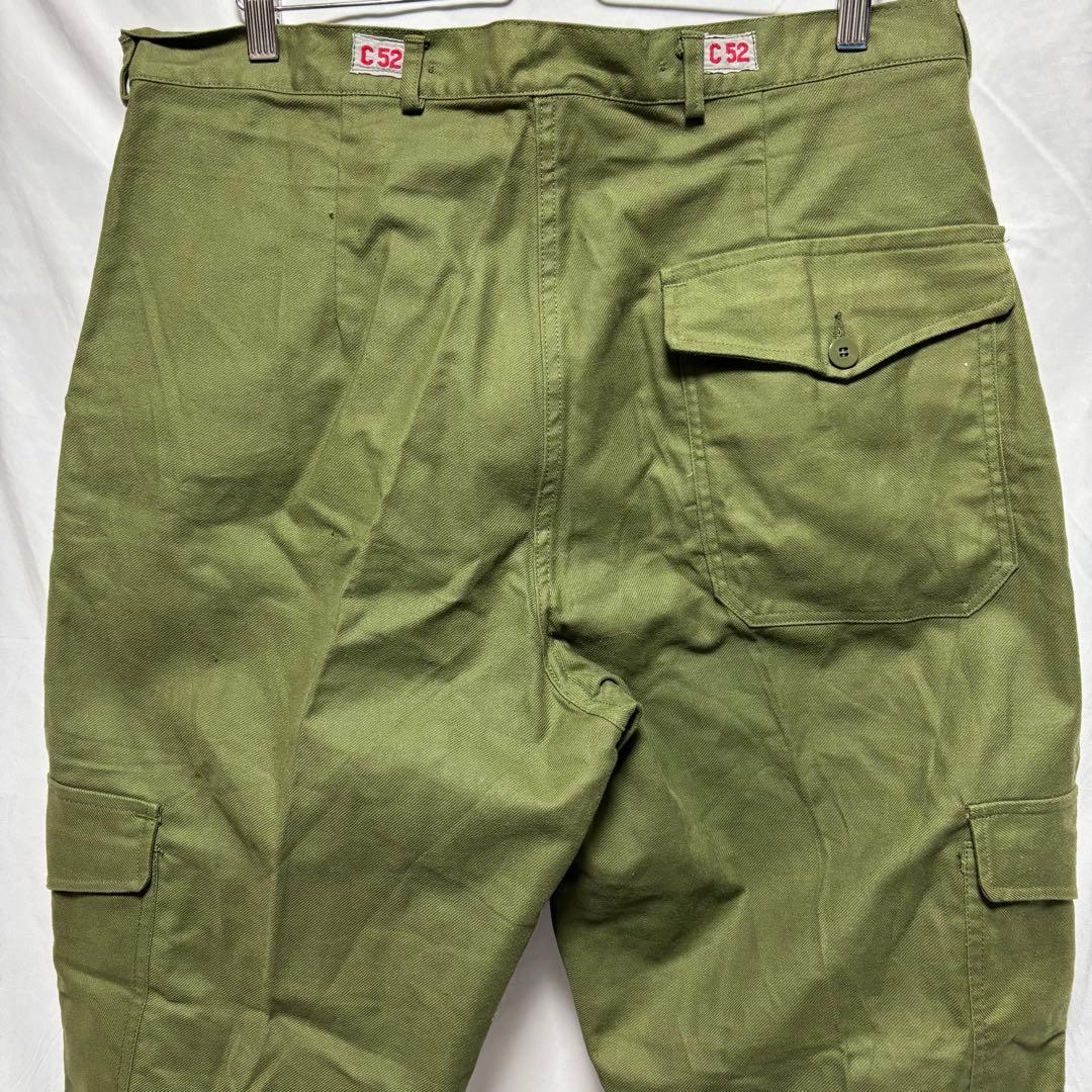 スウェーデン軍　60's コットン ユーティリティー カーゴパンツ　未使用　実物