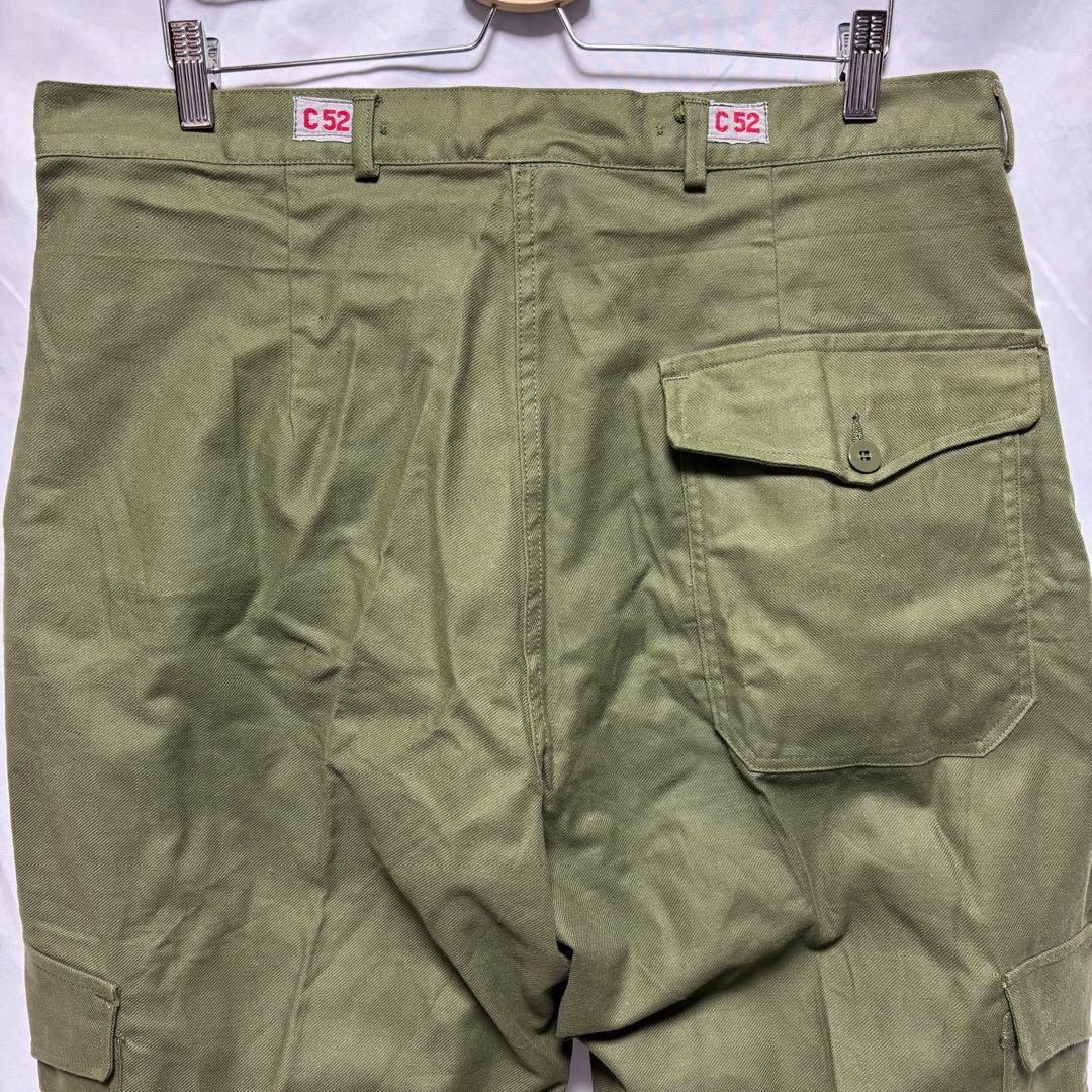 スウェーデン軍　60's コットン ユーティリティー カーゴパンツ　未使用　実物
