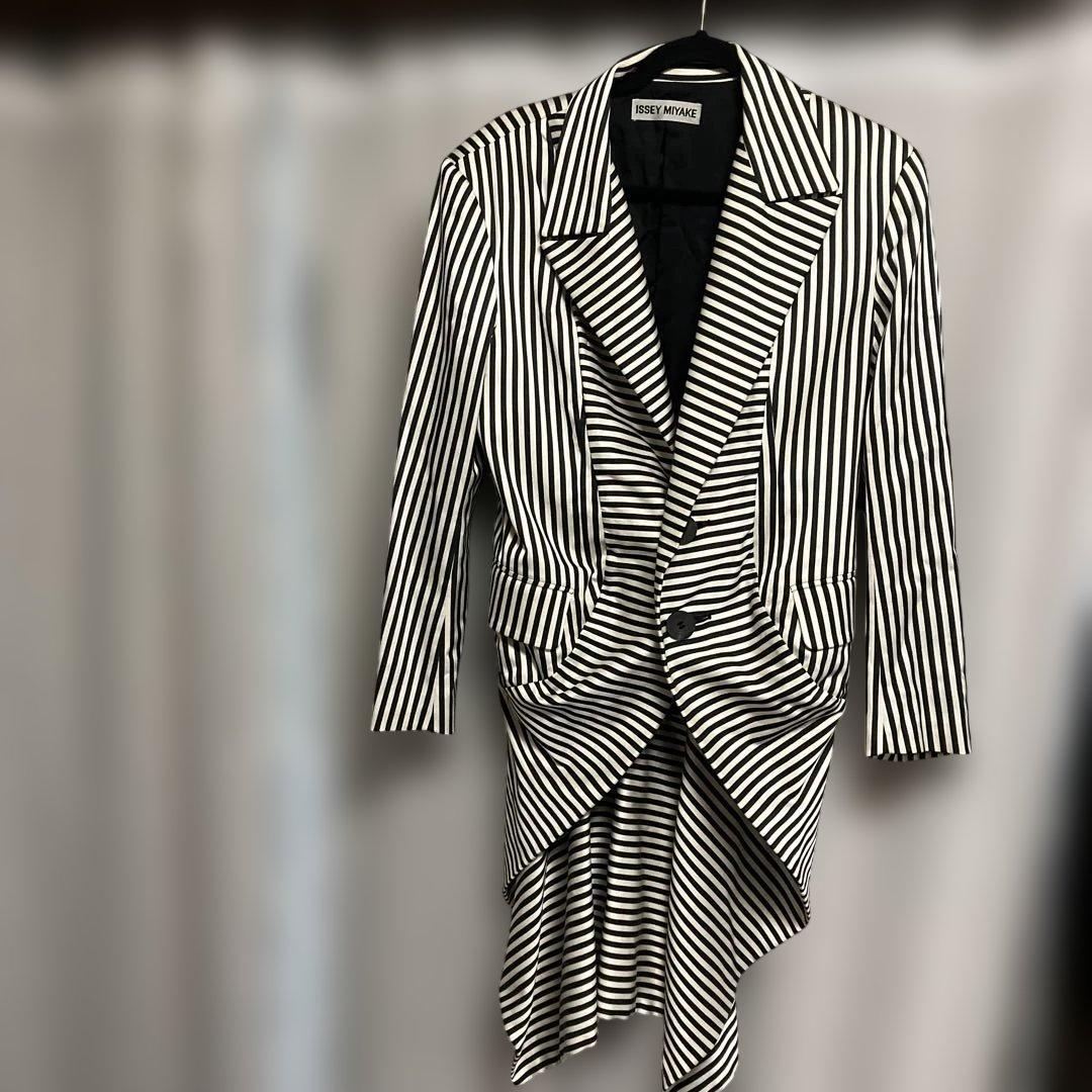 イッセイミヤケ ストライプ ジャケット
