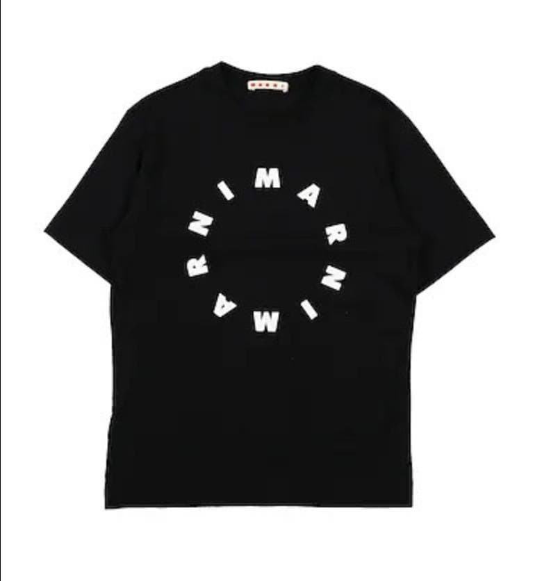 再入荷 大人もOK MARNI シャツ 半袖 ロゴ ブラック 12Y 150cm