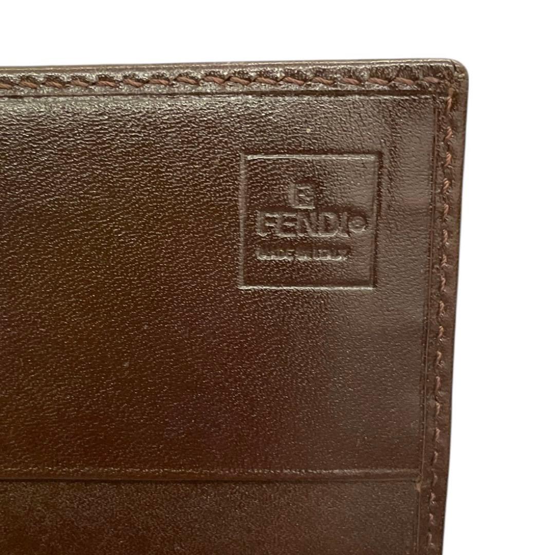 【極美品】 FENDI フェンディ ズッカ FF 長財布 キャンバス レザー