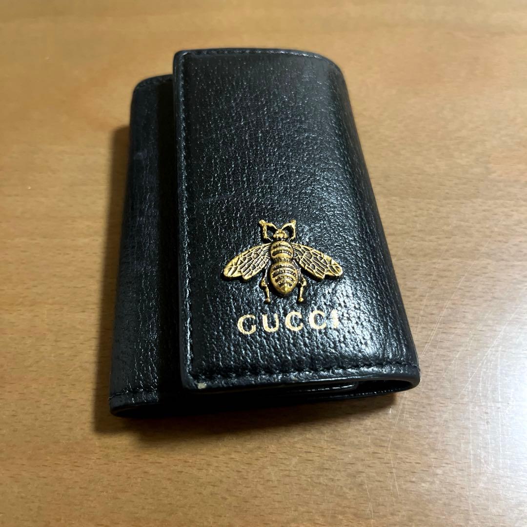 う*り様 【美品】GUCCI グッチアニマリエ ビー モチーフレザー 6連 キー