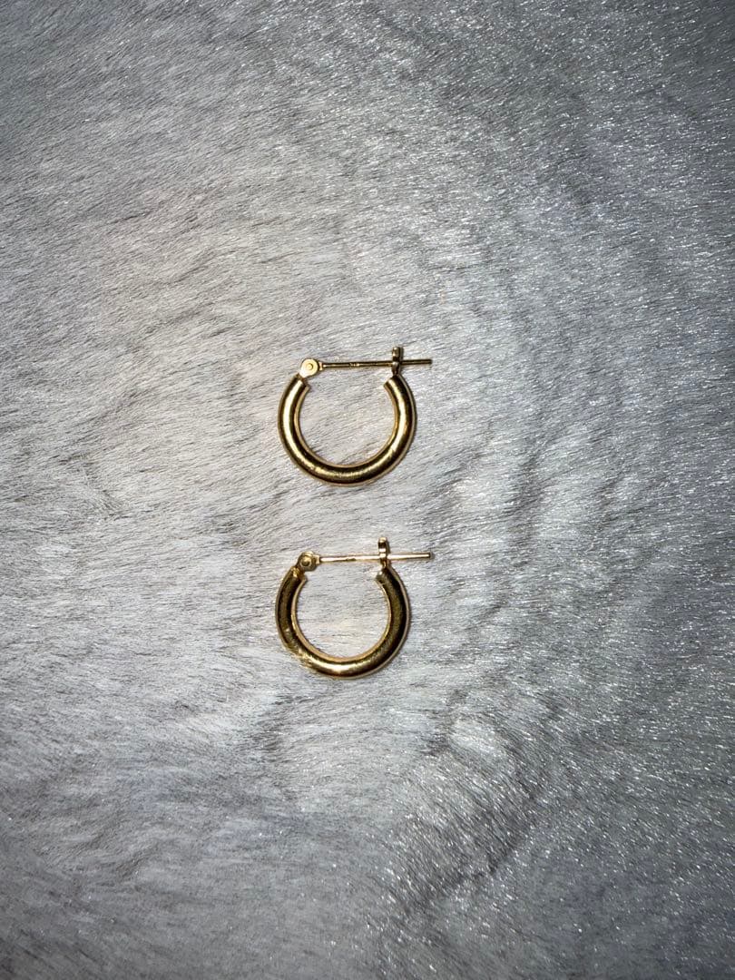 K18ゴールド フープピアス 小型