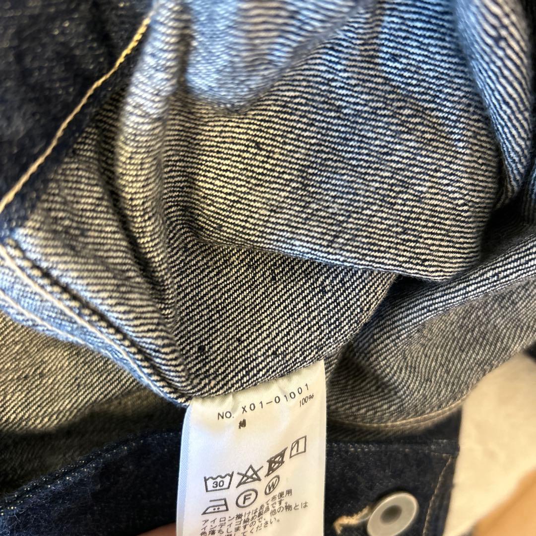 美品　タグ付き　COMOLI デニムジャケット サイズ3 ネイビー