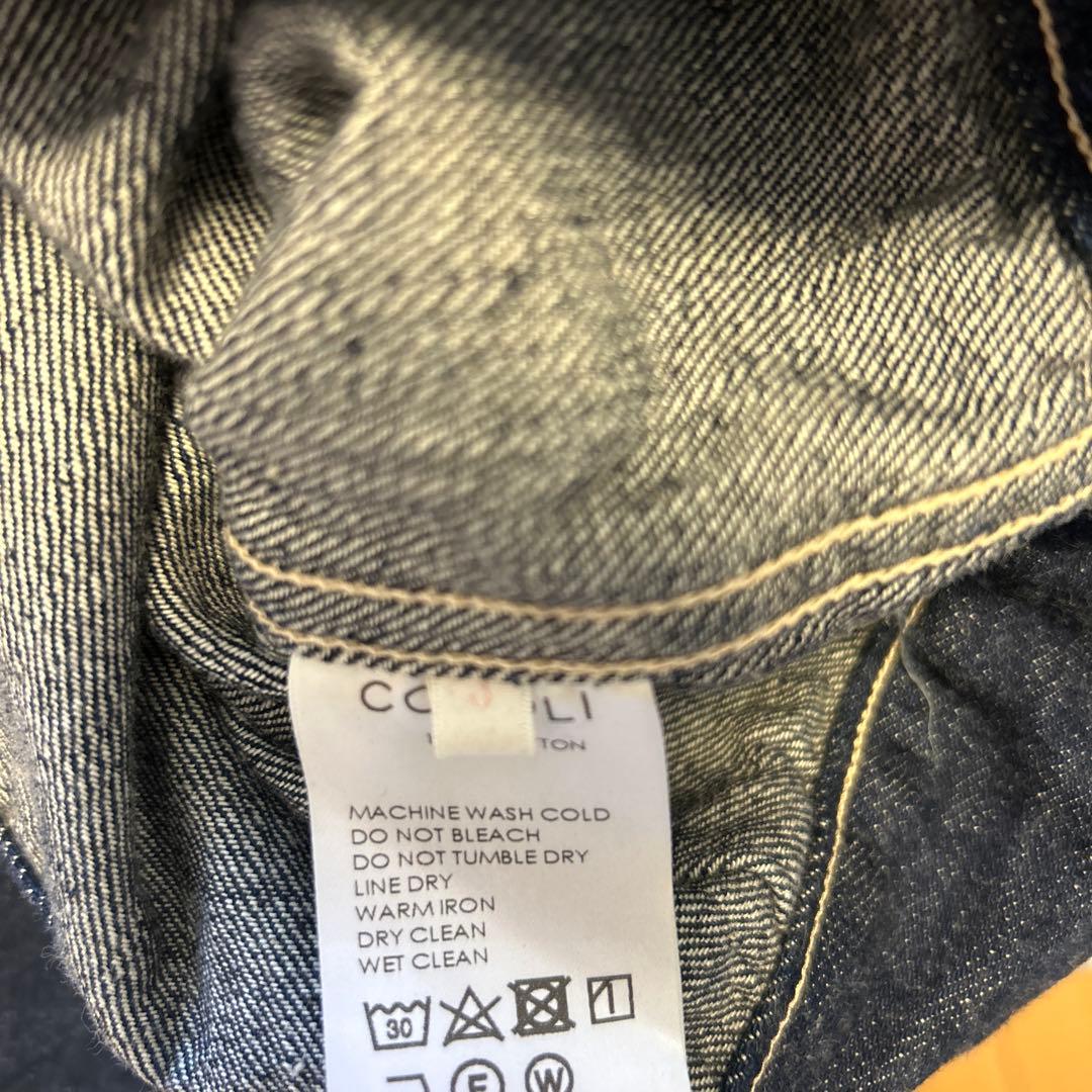 美品　タグ付き　COMOLI デニムジャケット サイズ3 ネイビー