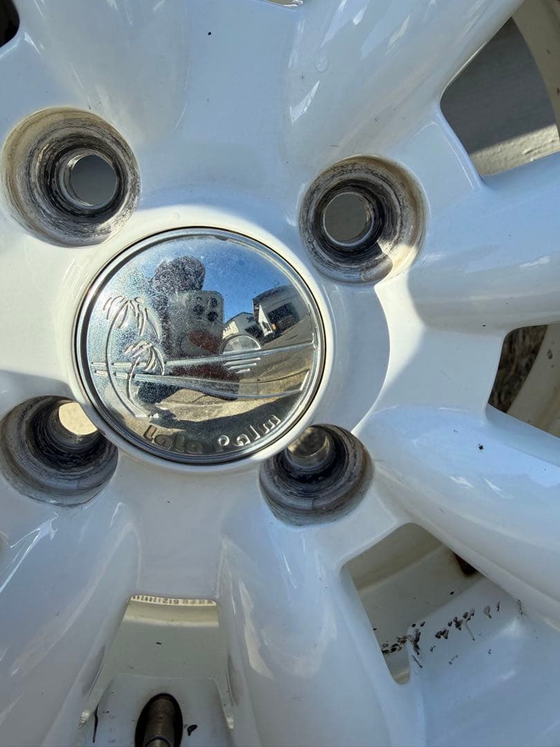 14インチ ホワイト 8スポークホイールセット