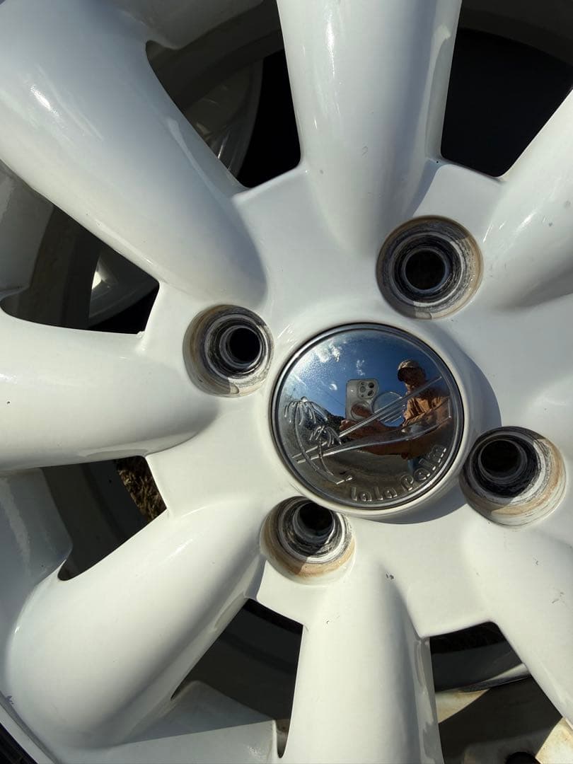 14インチ ホワイト 8スポークホイールセット