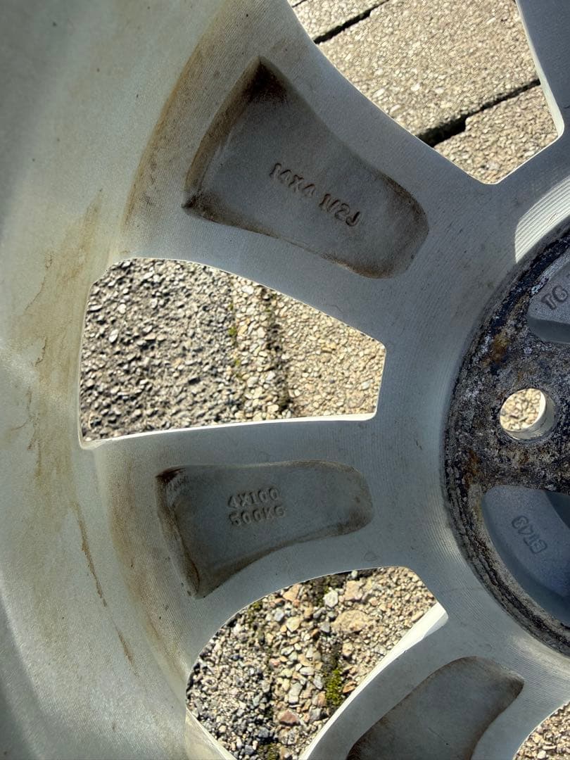 14インチ ホワイト 8スポークホイールセット