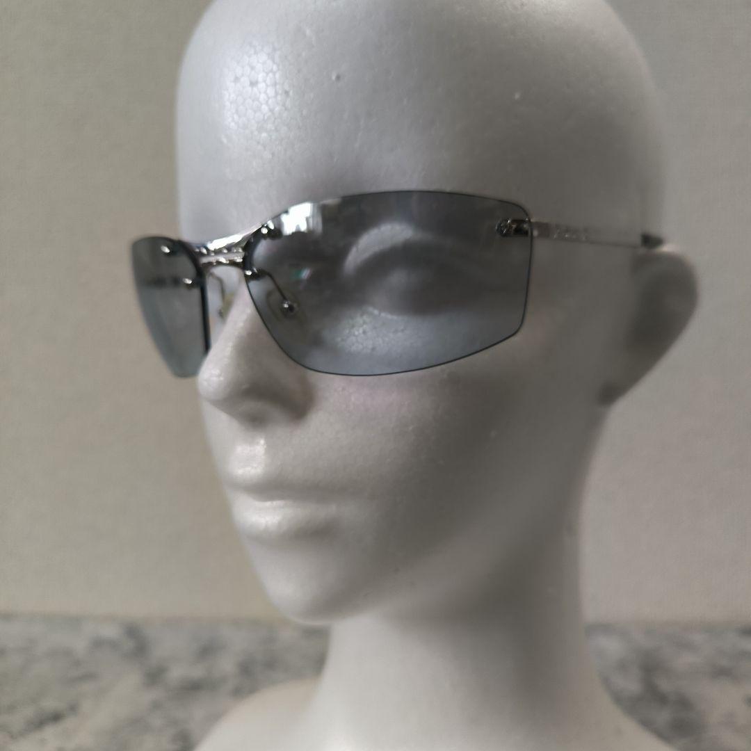 人気モデル/美品✨ChristianDior★リムレスサングラス/ライトブルー